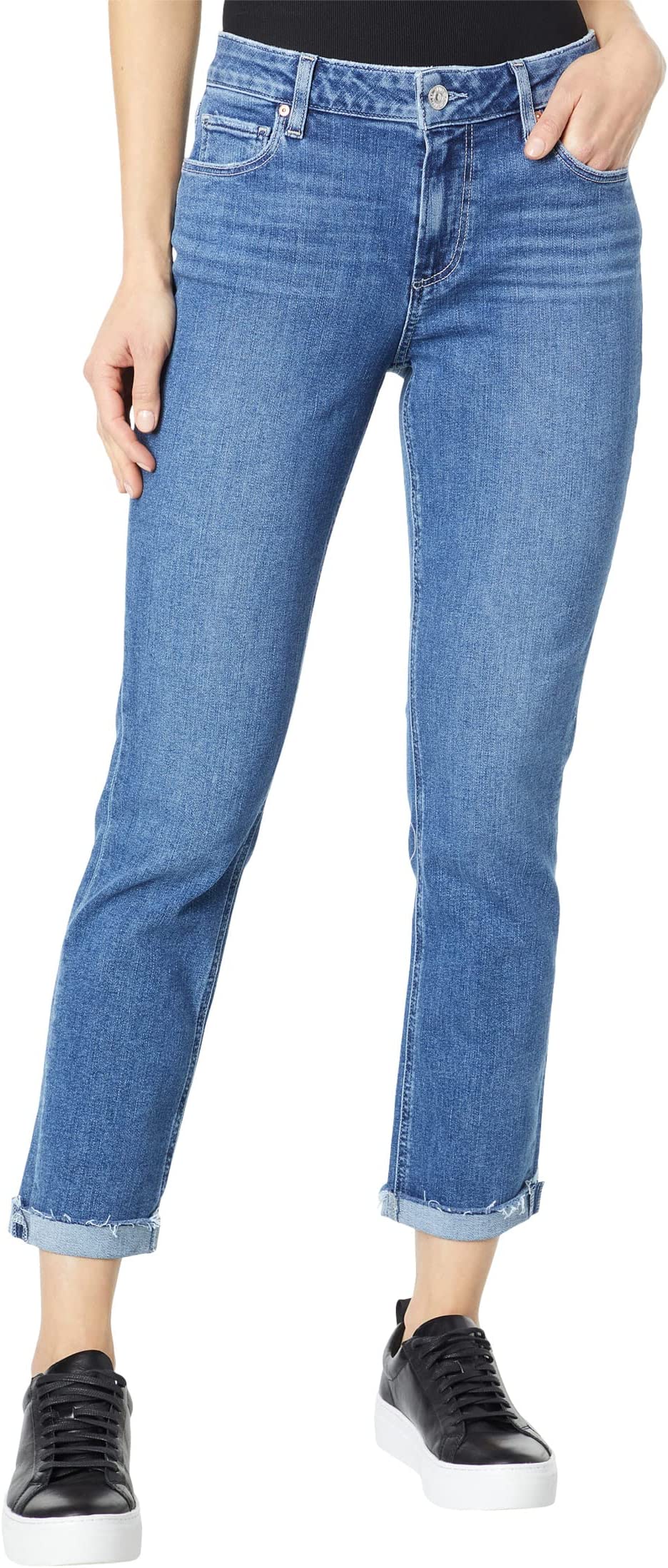 Paige Brigitte Raw Hem Cuff Jeans in Reflection - Clothing from Bod & Ted UK